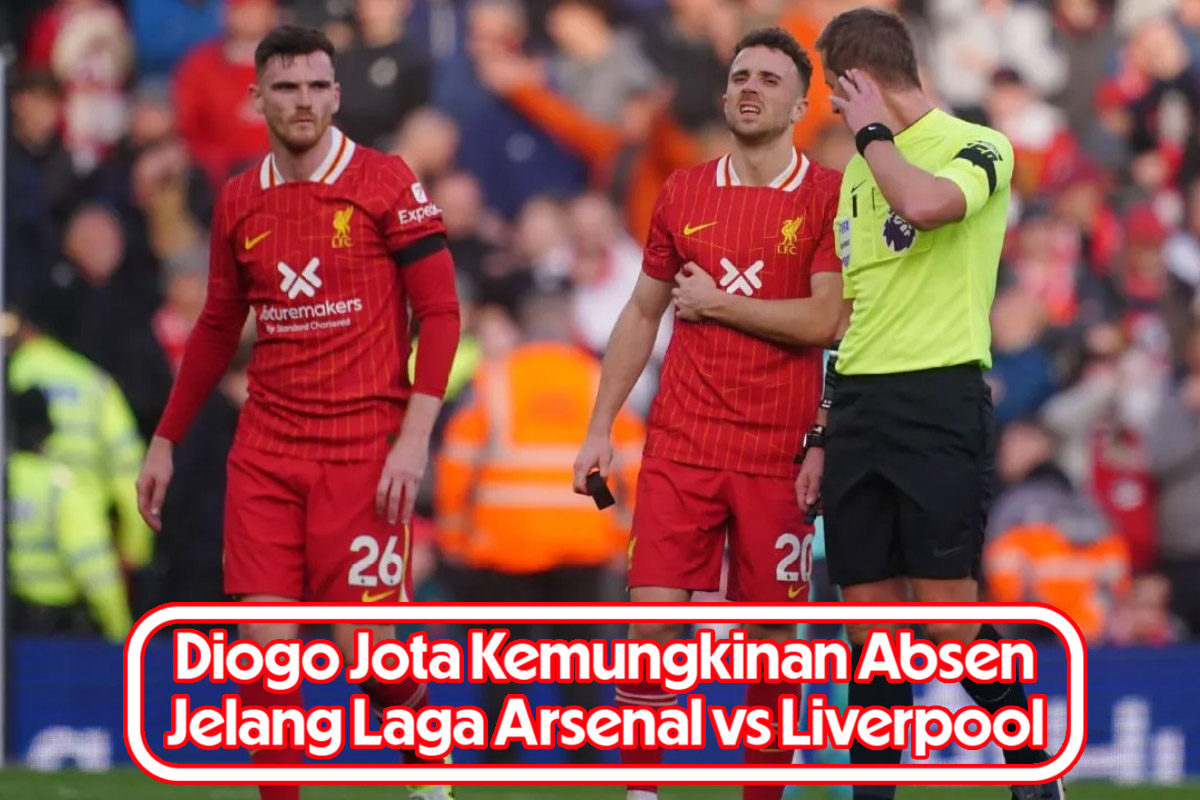 Diogo Jota Kemungkinan Absen Jelang Laga Arsenal vs Liverpool